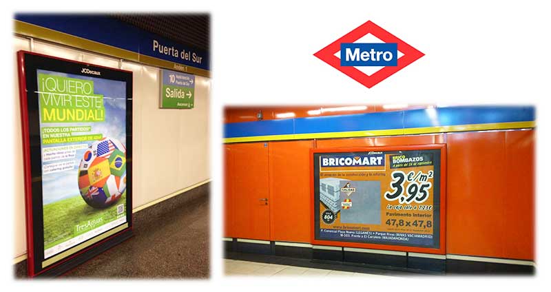 Publicidad en Metro y Renfe